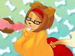 anthro canid canine clubstripes cosplay hanna-barbera miu penis scooby-doo transformation uncensored velma_dinkley_(cosplay)