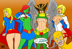 dc female hawkgirl justice_league kara_danvers kara_zor-el kara_zor-l karen_starr kendra_saunders male miss_martian power_girl robnix supergirl the_flash zoom