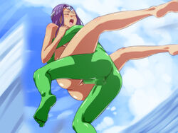 1girls ass blush breasts censored closed_eyes cloud dark_skin dragon_quest dragon_quest_iv feet female flying inja_no_kuruwa interspecies long_hair male meena_mahabala monster mosaic_censoring nude open_mouth penetration penis purple_hair pussy rape sky spread_legs sweat toes vaginal_penetration