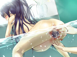 1girls birth blood blush crowning kaori_kanzaki myu-po nude pregnant tagme to_aru_majutsu_no_index water