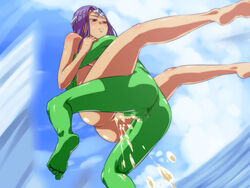 1girls ass blush breasts censored cloud cum cum_in_pussy cum_inside dark_skin dragon_quest dragon_quest_iv ejaculation feet female flying inja_no_kuruwa interspecies long_hair male meena_mahabala monster mosaic_censoring nude penetration penis purple_hair pussy rape sky spread_legs sweat toes vaginal_penetration