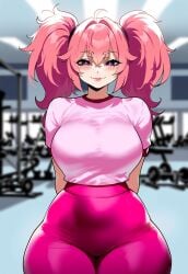 ai_generated ass ass_focus big_ass big_breasts big_butt big_thighs dijiai focus from_front_position front_view gym gym_uniform hololive hololive_english hourglass_figure ironmouse looking_at_viewer nsfw round_ass round_butt thick thick_ass thick_butt thick_legs thick_thighs thighs vshojo vtuber wide_hips