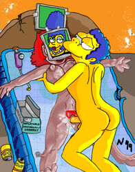 ass bed blowup_doll color cum doll human indoors insertion male male_only marge_simpson moe_szyslak necron99 nude pathetic_male penis sex sex_doll solo tagme the_simpsons what yellow_skin