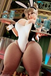 3d angela_ziegler ass big_ass big_breasts blonde_hair breasts bunny_ears bunny_girl bunnysuit hourglass_figure huge_breasts light-skinned_female lips looking_at_viewer mercy nipples overwatch plush_lips pouty_lips sampples solo thick thick_thighs voluptuous