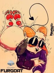 ass big_ass big_butt dyablou femboy femboy_only furry furry_only traditional_art traditional_media_(artwork) white_body