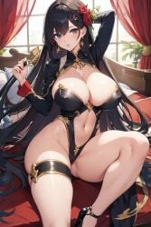 ai_generated black_hair blue_eyes esofeger huge_breasts