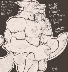 abs absurd_res anthro anthro_on_human asking asking_to_stop ass balls barazoku beard begging begging_to_stop big_balls big_muscles big_penis bodily_fluids body_hair canid canine chest_hair claws desperation dialogue dripping duo facial_hair finger_claws forced genital_fluids genitals hair hairy_legs hi_res holding_another huge_balls huge_cock huge_muscles human hyper hyper_genitalia hyper_penis imminent_rape imminent_sex interspecies leaking_precum male male/male mammal mature_male muscular muscular_anthro muscular_male mythological_canine mythological_creature mythology nipples nude penis penis_bigger_than_torso penis_size_difference pinumontbalou precum precum_drip precum_on_penis pubes rape scared size_difference tears tears_of_desperation tongue tongue_out vein veiny_muscles verbal verbal_domination werecanid werecanine werecreature werewolf