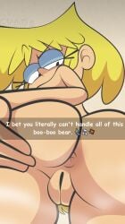 1girls ass blonde_hair english_text gyaradosageiii hand_on_butt lori_loud nickelodeon presenting_anus presenting_ass presenting_pussy pubic_hair sexting solo the_loud_house uncensored