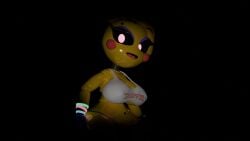 animatronic chibi clothed eye_contact five_nights_at_freddy's girl pov solo tongue_out toy_chica_(eroticphobia) toy_chica_(fnaf)