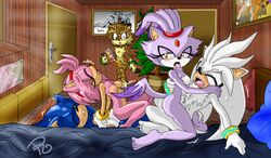 2boys 2girls amy_rose anthro background blaze_the_cat cat feline female fur furry furry_only hedgehog horlod male mammal open_mouth raianonzika sex silver_the_hedgehog sonic_(series) sonic_the_hedgehog straight uncensored vaginal_penetration