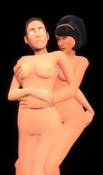 2girls 3d completely_nude completely_nude_female female female_only garry's_mod human human_female human_only light-skinned_female light_skin nude nude_female rule_63 scout scout's_mother team_fortress_2