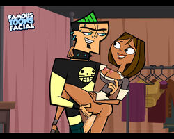 1boy 1girls cartoon_network courtney_(tdi) dark-skinned_female dark_skin drawn-hentai duncan_(tdi) famous-toons-facial female male punk spiked_collar tagme teletoon total_drama_island vaginal_penetration