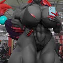 big_breasts breasts cleavage female furry huge_breasts muscular_female oleanderin pokemon pokemon_(species) tagme thick_thighs wide_hips zoroark