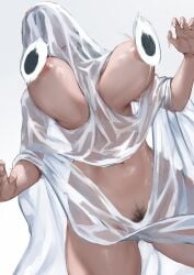 2d artist_request big_breasts boob_ghost breasts breasts_out busty female female_focus female_only ghost ghost_costume ghost_girl hourglass_figure large_breasts navel pasties pubes pubic_hair pubic_hair_peek revealing_clothes sagging_breasts skimpy skimpy_clothes tagme wide_hips