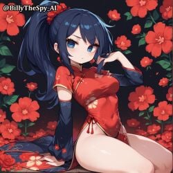 ai_generated asian asian_female big_ass big_breasts big_butt billythespy cute dark_blue_hair female_only fit_female long_hair original original_character ponytail thick_ass thick_hips thick_legs thick_thighs thighs