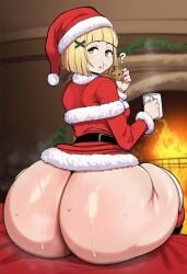 1girls 2d ? ai_generated ass ass_focus big_ass big_butt big_thighs bleach blonde_hair blunt_bangs breasts bubble_butt capelet christmas cup dress eating female female_only fire fireplace food food_on_face from_behind fur-trimmed_dress fur_trim gigigens hair_ornament hat holding holding_cup holding_food huge_ass huge_butt huge_thighs large_ass large_butt large_thighs liltotto_lamperd looking_at_viewer looking_back looking_back_at_viewer massive_ass massive_butt red_dress red_headwear santa_costume santa_dress santa_hat shiny_skin short_hair sitting small_breasts solo solo_female steam sweat thick_ass thick_butt thick_thighs thighhighs thighs wide_hips x_hair_ornament yellow_eyes