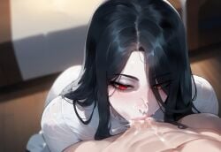 big_ass big_breasts blowjob cum_in_mouth deepthroat ghost_girl thick_thighs yamamura_sadako