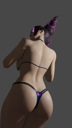 3d 3d_(artwork) 3d_model 3d_render big_ass big_breasts blender breasts girl half-dressed juri_han street_fighter street_fighter_6 street_fighter_v