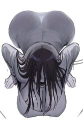 1girls ass big_ass big_breasts black_hair breasts cleavage clothed clothing dat_ass female female_only ghost ghost_girl gud0c huge_ass huge_breasts large_breasts long_hair looking_at_viewer pale-skinned_female pale_skin the_ring yamamura_sadako