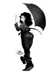 1girls 2024 2d 2d_(artwork) 2d_artwork artist_logo artist_name artist_signature ass ass_focus belt black_and_white black_belt black_eyes black_hair black_outfit black_pants black_shirt black_shoes black_umbrella butt butt_focus clothed clothed_ass clothed_female color colored colored_sketch comic_book_character commission commission_art commissioner_upload dc dc_comics death_(personification) death_of_the_endless female female_focus female_only goth goth_girl gothic gothic_girl holding holding_object holding_umbrella humanoid humanoid_female looking_at_viewer looking_back pale-skinned_female pale_skin pale_skinned_female sonchapo the_sandman umbrella walking walking_away watermark wave waving waving_at_viewer waving_hand white_background woman woman_focus woman_in_suit woman_only