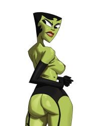 angry angry_expression angry_face armwear big_areola big_ass big_breasts big_butt black_eyes black_hair black_legwear boobs_and_butt_pose breasts breasts breasts_out cartoon cartoon_network green_nipples green_skin grey_body half-dressed half_nude ikra lingerie lingerie_only looking_back no_bra no_panties pink_lipstick pink_nipples posted_by_artist poster samurai samurai_jack side_boob side_view sideboob solo solo_female solo_focus thejackofall thick thick_ass thick_legs thick_thighs thighs