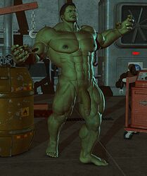 3d barefoot feet green_skin huge_cock hulk male_only marvel penis solo yolco