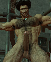 1boy 3d boner erection james_howlett male male_only marvel marvel_comics mutant nude solo wolverine_(x-men) x-men yaoi yolco