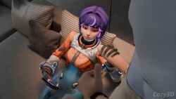 3d animated artist_name blender blizzard_entertainment clothed_female clothed_male cozy3d eye_roll handjob indoors juno_(overwatch) no_penetration no_sound on_phone overwatch overwatch_2 purple_hair shorter_than_30_seconds sole_female sole_male tagme thumbs_up video watermark