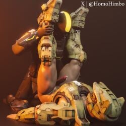 anal anal_sex armor armored_boots armored_male cum gay gay_male halo halo_(game) halo_(series) helldivers helldivers_2 homohimbo master_chief muscle muscles penis pumpkin