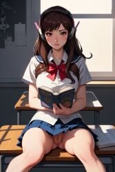 ai_generated d.va legs_apart pussy reading serious upskirt