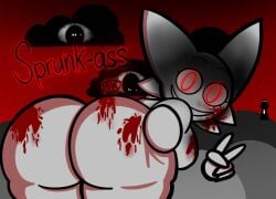 animal_humanoid black_(sprunki) fur fur_ass fur_thick_thighs furry furry_ears horror_(theme) incredibox_mod sprunki tagme wenda_(sprunki)