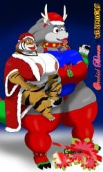 alligator alligatorid alythewolfcat anthro big_breasts breasts christmas christmas_clothing clothing collar crocodilian duo eulipotyphlan felid female hedgehog hi_res holidays huge_breasts hybrid hyper hyper_breasts lips macro magazine_page malayan_tiger mammal mature_female mistletoe nipple_slip orchid_bloom overweight overweight_female pantherine plant reindeer_antlers reptile scalie sega size_difference sonic_(series) sonic_the_hedgehog_(series) thick_lips thick_thighs tiger werecreature wereeulipotyphlan werehog weretoons_(character)