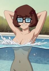 ai_generated ass bigmic145 bikini breasts cartoon_network convenient_censoring convenient_censorship glasses naked naked_female nude nude_female red_hair scooby-doo scooby-doo!_mystery_incorporated swimming_pool velma_dinkley velma_dinkley_(mystery_incorporated)