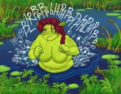 1girls bbw dreamworks fart fart_bubbles fart_fetish farting_underwater fat fat_ass fat_woman fatty naked_female no_nipples ogre ogre_girl ogress_fiona princess_fiona princess_fiona_(ogre) shrek_(film) shrek_(series) smell smelly_farts swamp swamp_monster