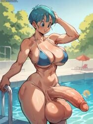 1futa ai_generated big_ass big_balls blush breasts bulma_briefs dragon_ball erect_penis erection female foreskin futa_only futanari grapesss huge_breasts huge_cock large_penis looking_at_viewer navel nude penis solo solo_futa testicles thighs uncensored veins veiny_penis