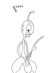 2009 lilo_and_stitch male male_only monochrome pleakley rave_roo sketch solo tagme