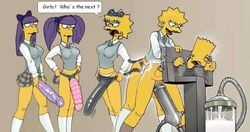 1boy 4girls anal bart_simpson bow cartoony clothing cum edit female female_rapist human incest kamitora lisa_simpson maggie_simpson male male_rape_victim malesub milking_machine multiple_girls pegging penis_milking questionable_anatomy sherri_mackleberry skirt straight strap-on terri_mackleberry the_fear the_simpsons twins