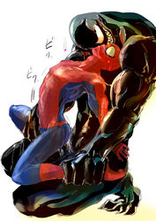 2boys anal arched_back big_dom_small_sub bigger_dom bigger_penetrating_smaller boy_rape cum cum_in_ass cum_inside dominant_villain forced forced_yaoi gay human legs_held_open male male_only male_rape_victim malesub marvel peter_parker rape restrained size_difference smooth_skin spider-man spider-man_(series) venom_(marvel) villain_on_hero yaoi