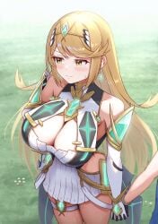 mythra from xenoblade (series) by taro (peach taro51)