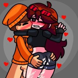 agent_gf_(friday_night_funkin) auburn_hair cheating cheating_(relationship) cheating_female cheating_girlfriend fnf friday_night_funkin friday_night_funkin_mod girlfriend_(friday_night_funkin) naranjito_chuy naranjitochuy netorare ntr self_insert youtube_hispanic youtuber_hispanic