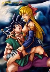 1boy 1girls biceps big_penis bishoujo_senshi_sailor_moon bow breasts clothed_sex clothing cowgirl_position crossover dragon_ball dragon_ball_z female girl_on_top huge_cock human male minako_aino mmario_grant mmg muscles nipples penis sex small_breasts son_goku straight uncensored vaginal_penetration