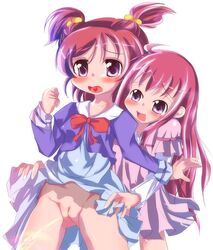 ayano2k blush clothing dress nozomi_yumehara peeing pretty_cure tagme uncensored yes!_precure_5 yuri