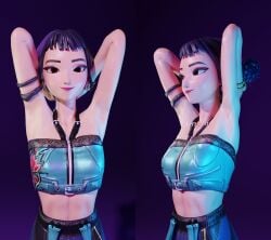 zoey (kpop demon hunters) from kpop demon hunters by theblendertaper