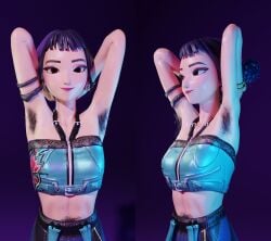 zoey (kpop demon hunters) from kpop demon hunters by theblendertaper