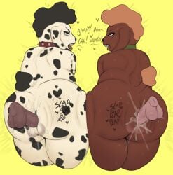2025 anal anal_sex anthro anthro_penetrated ass backsack balls big_butt big_penis black_hair black_nose black_spots bodily_fluids bouncing_butt brown_balls brown_body brown_eyes brown_fur brown_penis canid canine canis collar collar_only cum cum_from_ass cum_in_ass cum_inside cum_on_butt cum_on_penis cum_splatter disembodied_penis domestic_dog drooling duo_focus erection eye_roll female female_penetrated five_nights_at_freddy's five_nights_at_freddy's:_secret_of_the_mimic fur genital_fluids genitals green_collar group hair half-closed_eyes heart_symbol hewa hi_res huge_butt human human_on_anthro human_penetrating human_penetrating_anthro interspecies looking_pleasured looking_up male male/female male_penetrating male_penetrating_female mammal markings moan narrowed_eyes nude onomatopoeia overweight overweight_anthro overweight_female penetration penis poodle pupils rear_view red_collar saliva sex sharp_teeth sharpay_(secret_of_the_mimic) simple_background sound_effects spiked_collar spikes spots spotted_body spotted_fur sweat tan_balls tan_body tan_fur tan_hair tan_penis teeth text thick_thighs thrusting tongue tongue_out white_body white_fur yellow_background yellow_eyes