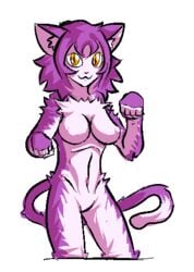 anthro broquest catgirl purple_hair tagme