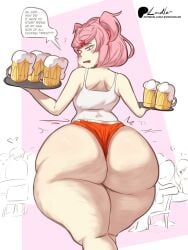 natsuki (doki doki literature club) from doki doki literature club by lewddoodler