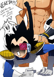 2boys dragon_ball dragon_ball_z gay male male_only nappa nude over_9000 red-tinted_eyewear scouter tinted_eyewear vegeta yaoi