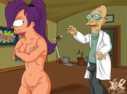 clothed_male_nude_female clothes female futurama hubert_j_farnsworth human male nude turanga_leela xl-toons.com