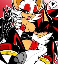 bat blush breasts duo english_text female heart hedgehog male mammal nipples rouge_the_bat sex shadow_the_hedgehog sonic_(series) straight sweethellgirl text